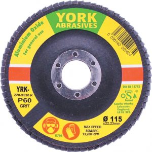 York 30X10Mm Flap Wheel 6Mm Shank Grit 60 